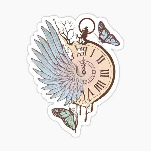 Le Temps Passe Vite (Time Flies) Sticker