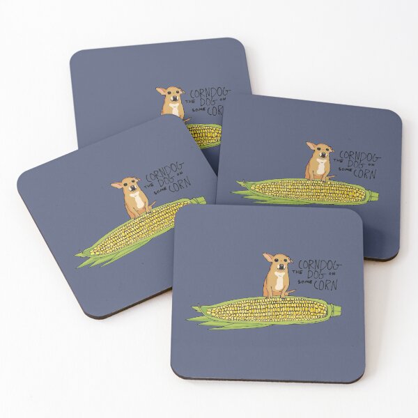 Item preview, Corndog the Dog on Some Corn designed and sold by sisselonpaper.