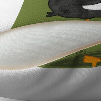 Alternate view of Penguin with some Gifts Throw Pillow