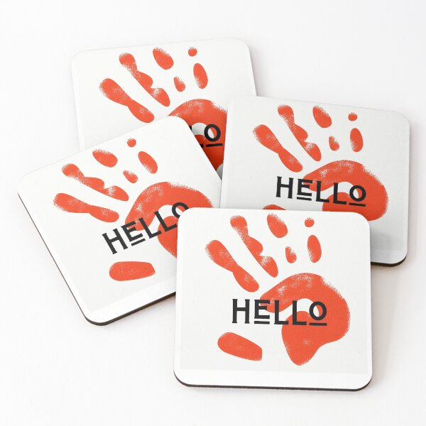 Item preview, Hello with red hand designed and sold by Souperjumble.
