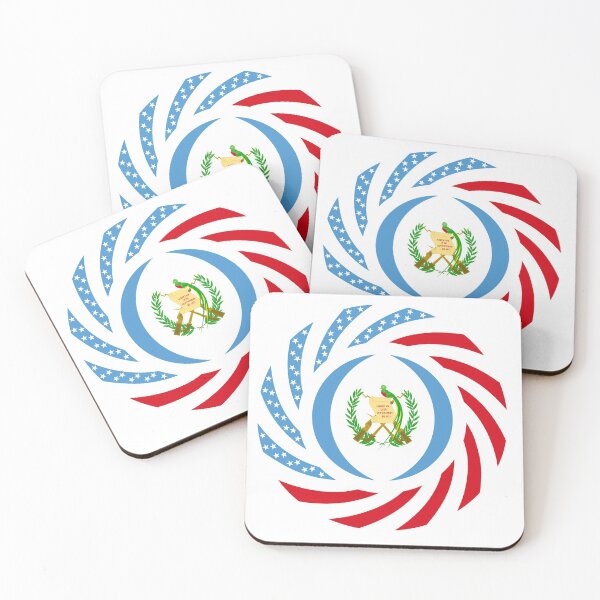 Item preview, Guatemalan American Multinational Patriot Flag Series designed and sold by Carbon-Fibre Media.