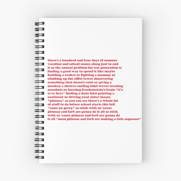Item preview, Phineas and Ferb Lyrics designed and sold by melkin05.