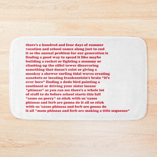 Item preview, Phineas and Ferb Lyrics designed and sold by melkin05.