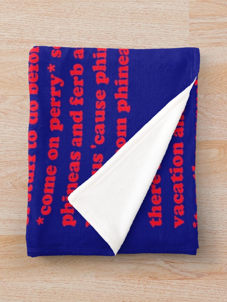"Phineas and Ferb Lyrics" Throw Blanket for Sale by melkin05 Redbubble