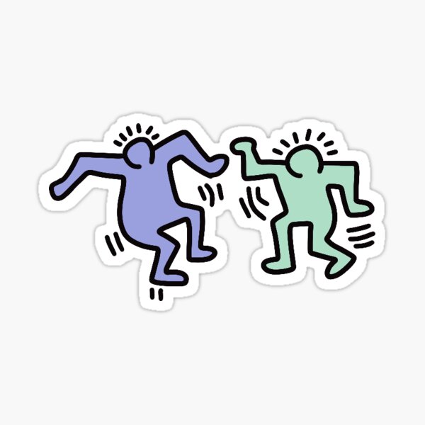 Keith haring dance party Sticker