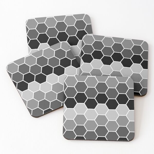Item preview, Grey hexagon pattern - modern retro allover print - Italian design designed and sold by soulbrew.