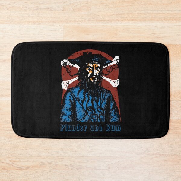 Item preview, BLACKBEARD - PLUNDER AND RUM designed and sold by Madjack Tees Kiwi SuperStore.