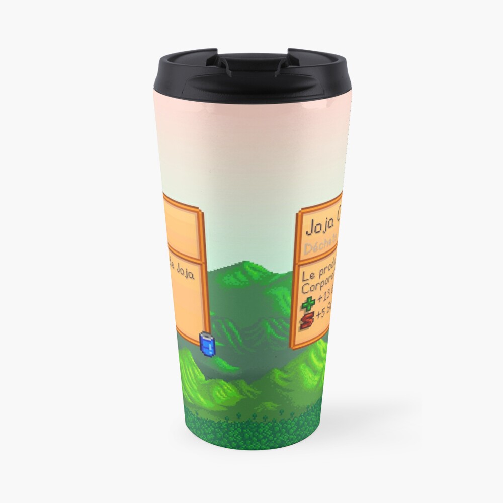 Stardew Valley Joja Cola French Travel Mug By Popdia Redbubble