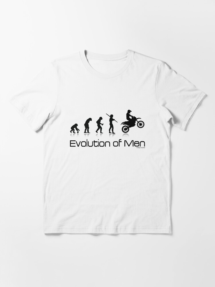 Alternate view of Evolution of Men- Off Road Motorcycle Essential T-Shirt