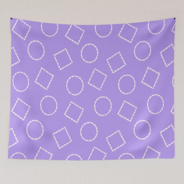 Item preview, Spiky Geometric Shapes Purple designed and sold by karwilberevivalcollection.