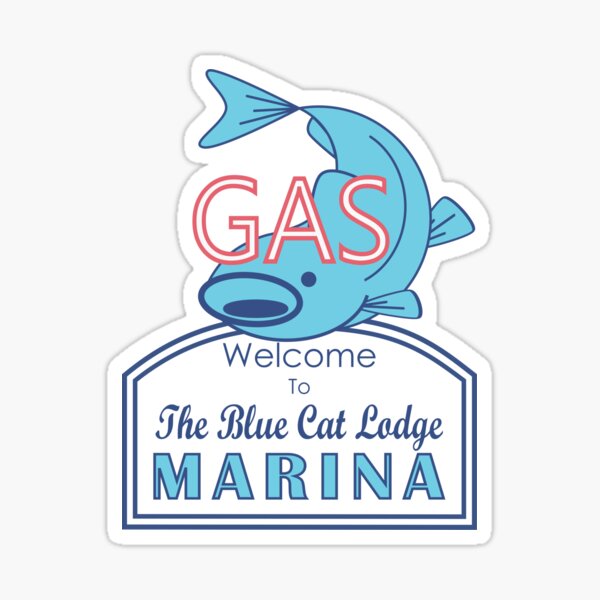 Vista previa del artículo con la obra « y fue extremadamente inspirado para hacer un logotipo más limpio para el Blue Cat Lodge.», diseñado y vendido por SkyBluePhotos.