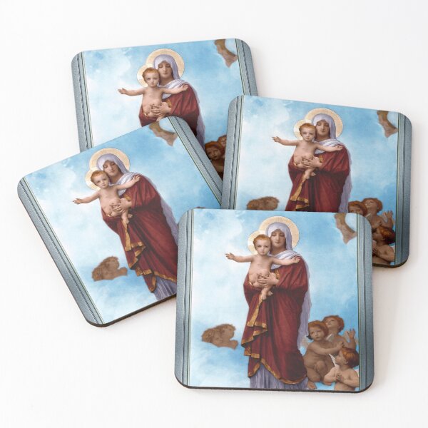 Item preview, Our Lady of the Angels by William-Adolphe Bouguereau Colorized Old Masters Fine Art Reproduction designed and sold by Xzendor7 Digital Art Creations.