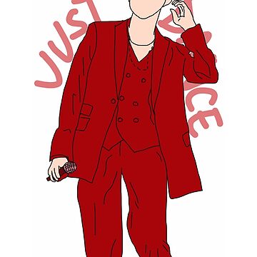 J-Hope Just Dance Red Suit - BTS Outline Fanart Sticker for Sale by  okaylex