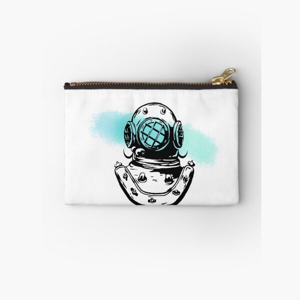 Item preview, Old-fashioned diver helmet with blue-green water color designed and sold by ArtyEngineer.