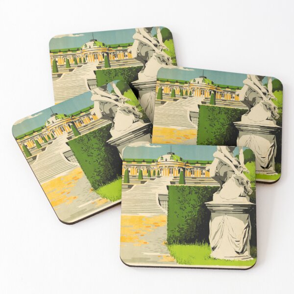 Item preview, Sanssouci vintage travel poster designed and sold by stickart-marek.