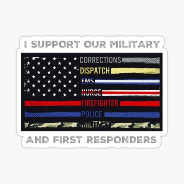 Item preview, First responder and military support flag designed and sold by Code7c.
