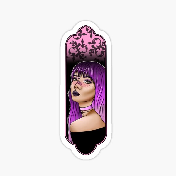 Purple Lady Sticker