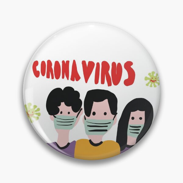 Item preview, People wearing masks protecting from corona virus, corvid -19.  designed and sold by AniaPatterns.