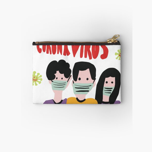Item preview, People wearing masks protecting from corona virus, corvid -19.  designed and sold by AniaPatterns.