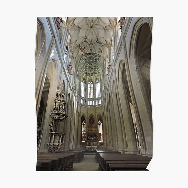 St Barbara's cathedral, Kutna Hora, aisle Poster