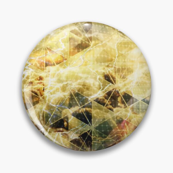 Item preview, Yellow Geometric Pattern with Warped Electric Thunderbolts designed and sold by IncrediVFX.