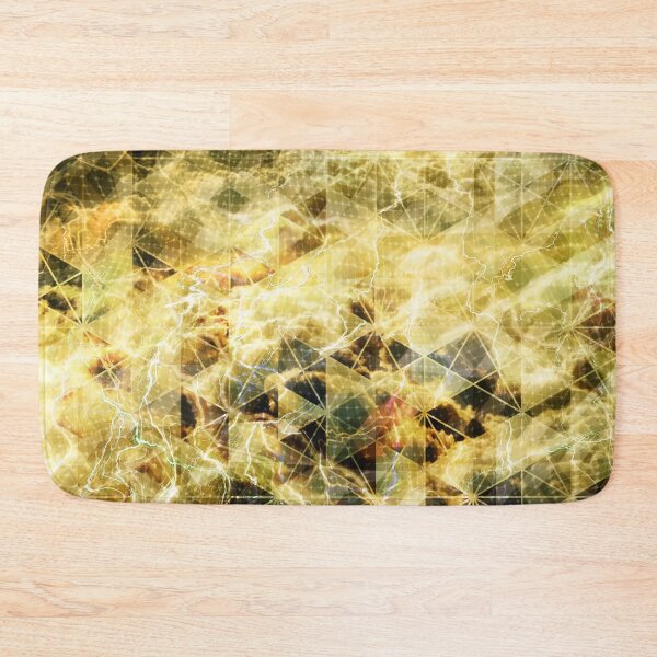 Item preview, Yellow Geometric Pattern with Warped Electric Thunderbolts designed and sold by IncrediVFX.