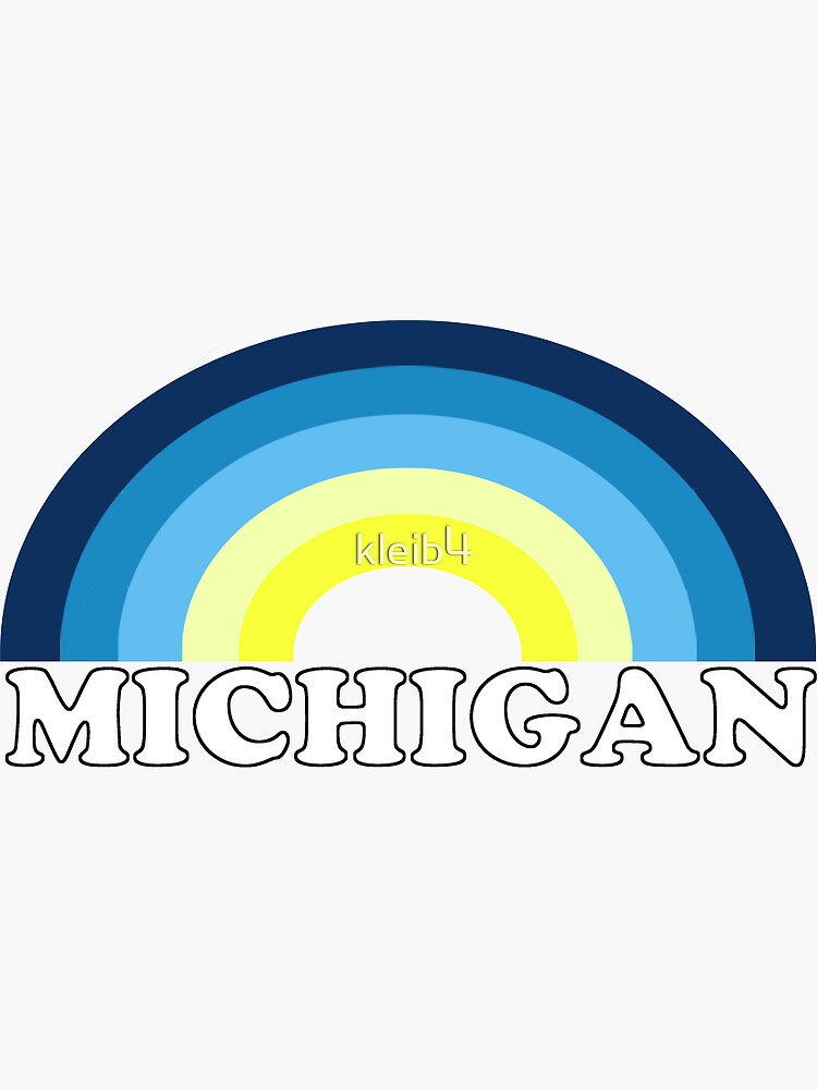 Michigan Rainbow Sticker By Kleib4 Redbubble