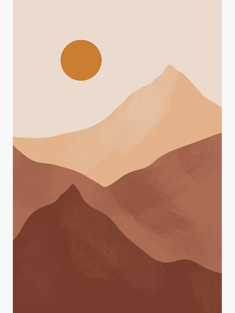 Sun Print Boho Minimalist Sticker