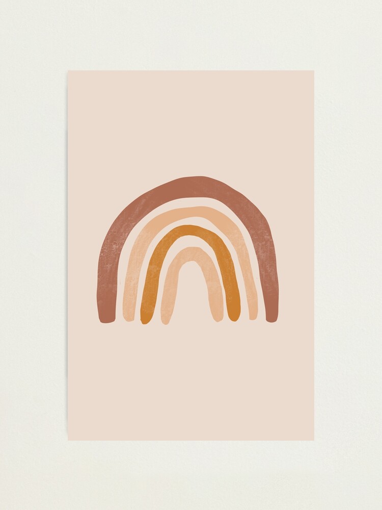 Boho decor Abstract rainbow art Minimalist wall art Abstract rainbow illustration Print digital Boho gallery Rainbow abstract print