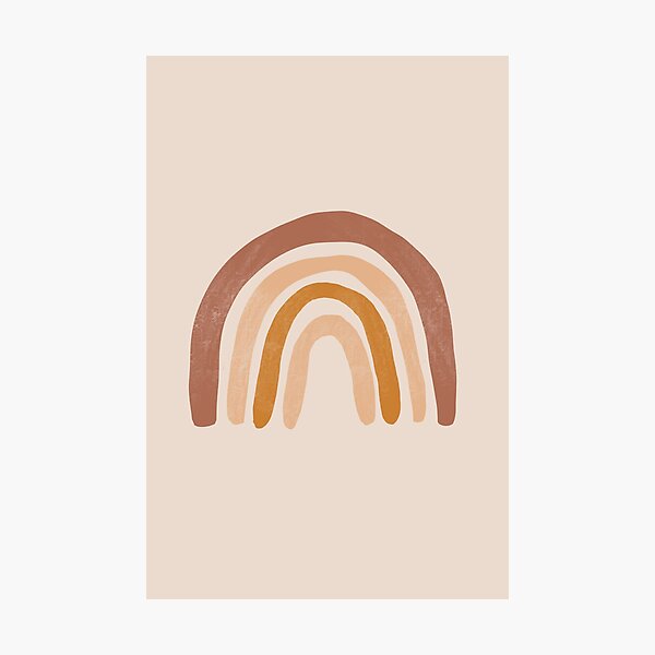 Boho Rainbow Art Print | Printable Rust Color Poster | Minimalist Rainbow Wall Art | Boho Nursery Print | Warm Abstract Poster | Boho Decor Photographic Print