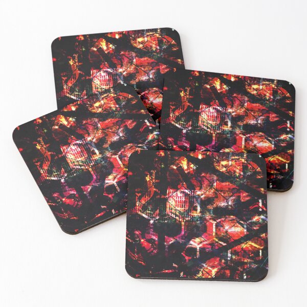 Item preview, Dark Red and Black Contrasting Geometric Patterns designed and sold by IncrediVFX.