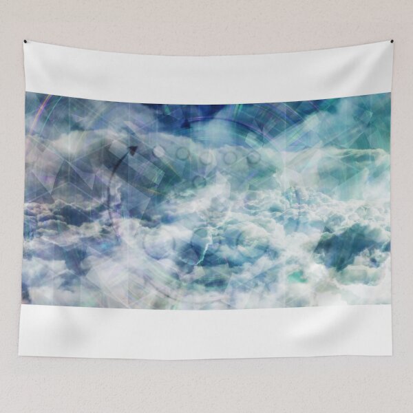 Item preview, Cloudy Sky with Abstract Overlayed Symbols and Refracting Light Beams designed and sold by IncrediVFX.