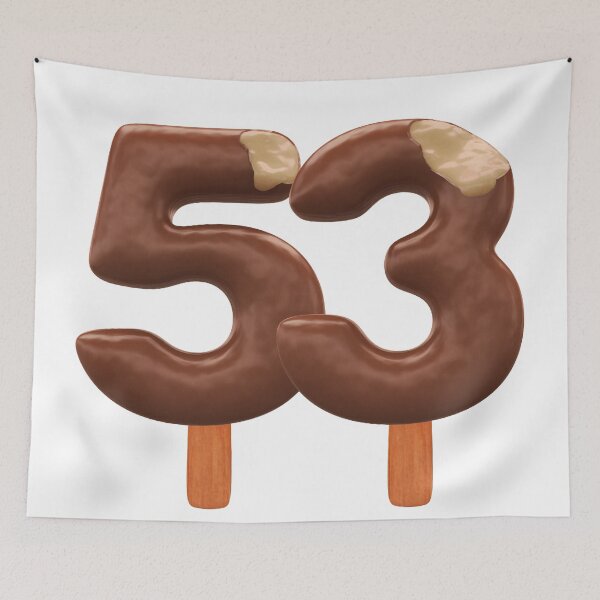 Item preview, 53 Ice Cream Fifty Three Number 3d Chocolate designed and sold by HelloFromAja.