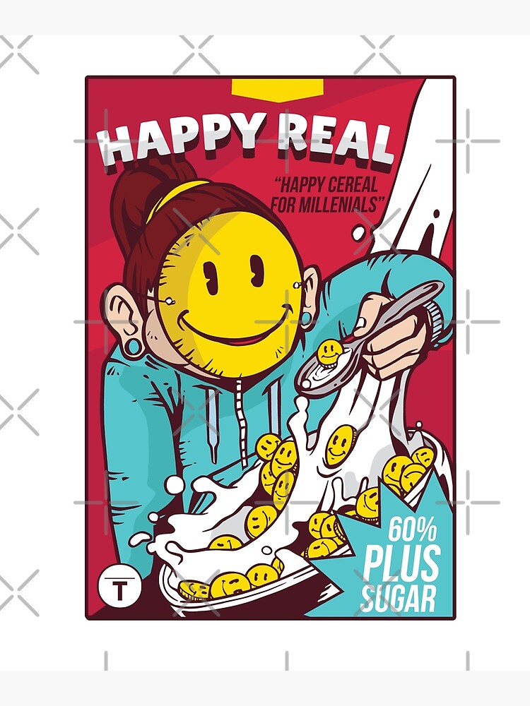 "SMILEY CEREAL BOX SMILE" Poster by iBruster | Redbubble