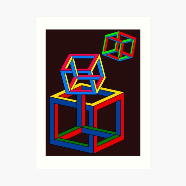 Necker Cube Art Prints | Redbubble