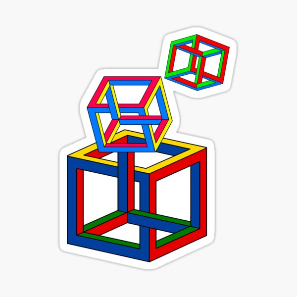 Vista previa del artículo con la obra «Neckin Necker Cubes», diseñado y vendido por GUS3141592.