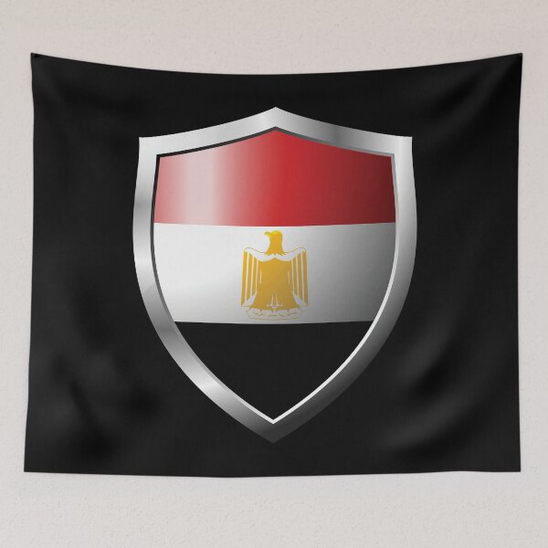 Item preview, Strong Egypt Flag Shield Country designed and sold by HelloFromAja.