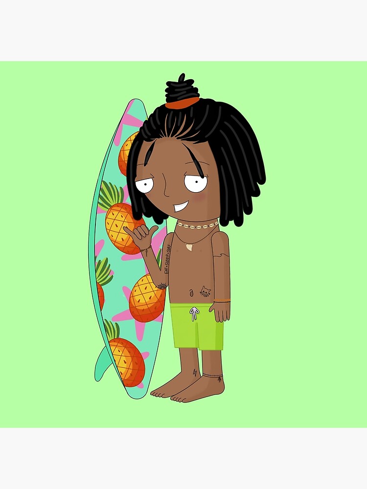 "Cool Surfer Dude Cartoon" Poster for Sale by ArtyFartyParty Redbubble