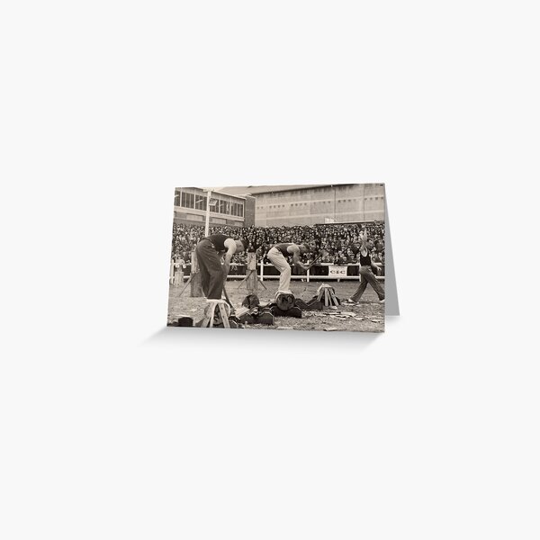 Wood-cutting at the Royal Adelaide Show 1940s Greeting Card