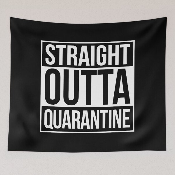 Item preview, Straight Outta Quarantine Wht designed and sold by Tee4Daily.