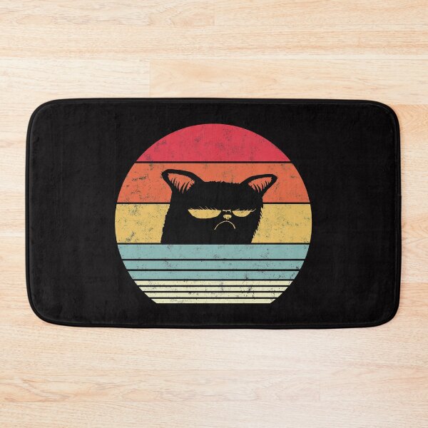 Item preview, grumpy retro cat designed and sold by cat poe.