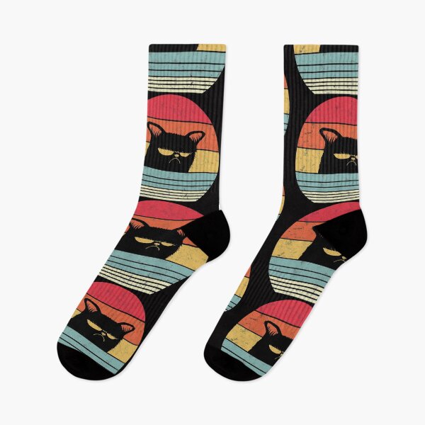 Item preview, grumpy retro cat designed and sold by cat poe.