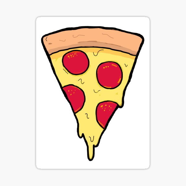 "Melty Pizza Slice" Sticker for Sale by Redbubble