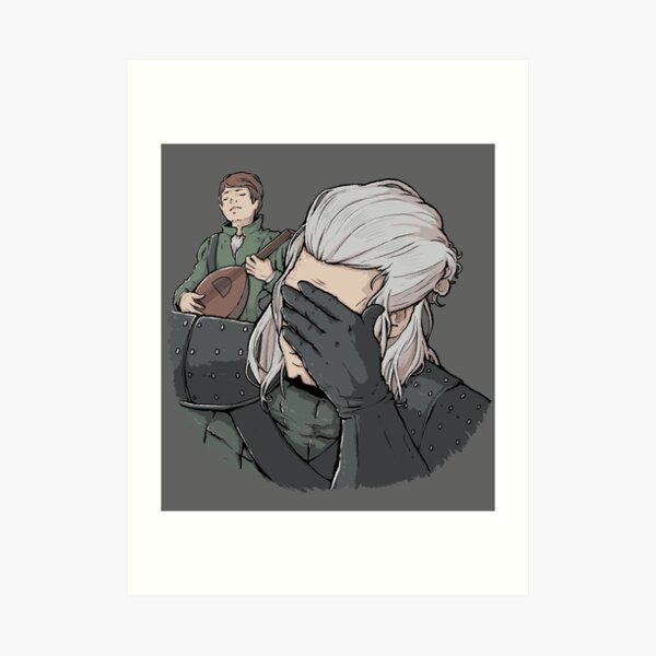 Geralt Face Palm Art Print