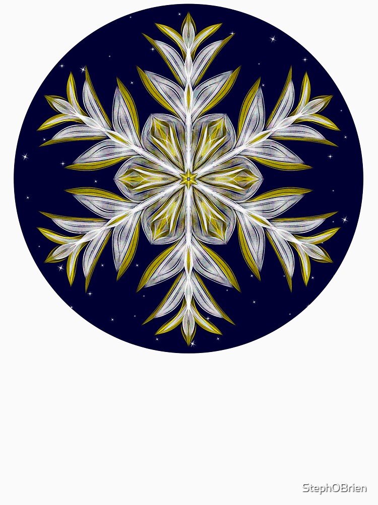 Gilded Space Snowflake by StephOBrien