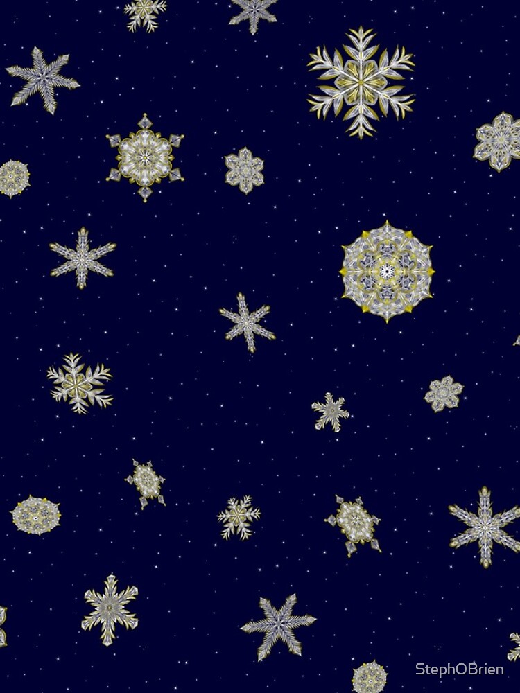 Gilded Space Snowflake by StephOBrien