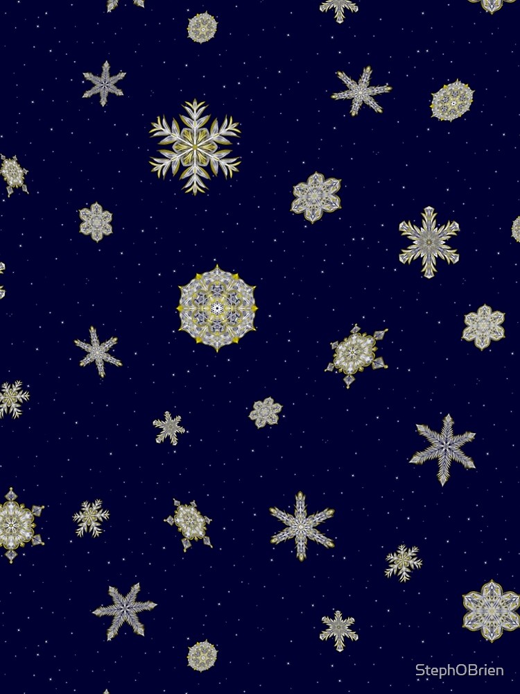 Gilded Space Snowflake by StephOBrien