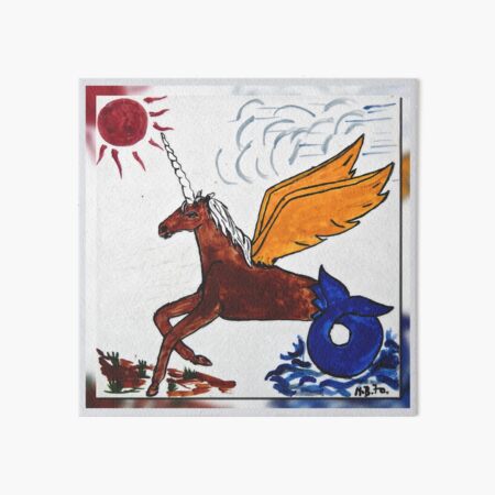 D1G1TAL-M00DZ ~ GALLIMAUFRY ~ Old Ceramic Tile from 1970 by tasmanianartist 210420 Art Board Print