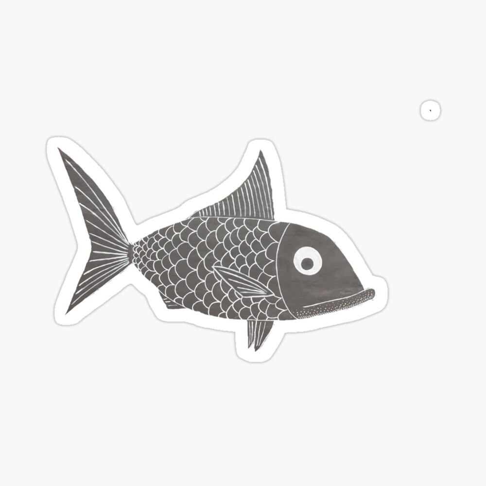 funky isolation fish transparent background art board print by thomasvb redbubble redbubble