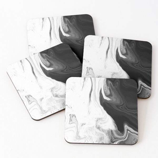 Item preview, Black and White Marble Liquid Ink designed and sold by 71lines.